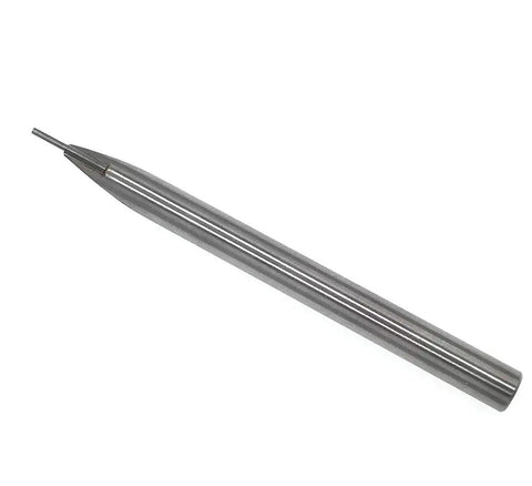 Pro Grade 1mm Tungsten Carbide Pin Probe Insert With 6mm Shank And 75mm Length For Height Gauges Like TESA Fowler Trimos, Wear Resistant Magnetic Field Tough, Ideal For Precise Measurement And Repeated Contact. silver insert shown on white background