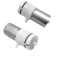 Two Compact 12V DC Air Pump Boosters with Silent High Flow Mini Design for Medical Equipment, Aquariums; aluminium, plastic housing