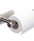 3M Self Adhesive Toilet Paper Holder No Drilling Wall Mount Stainless Steel 304 Brushed Nickel For Bathroom RV Kitchen Easy Install Rust Proof Renters Friendly