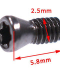 50 Piece M2.5 X 6MM Torx Socket Head Cap Screws For Carbide Insert Lathe Tools showing detailed measurements of screw dimensions.