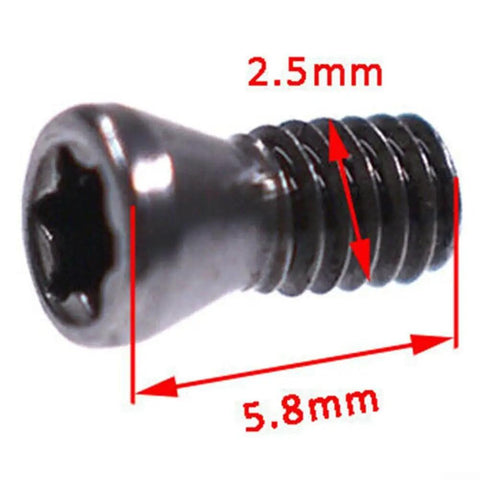 50 Piece M2.5 X 6MM Torx Socket Head Cap Screws For Carbide Insert Lathe Tools showing detailed measurements of screw dimensions.