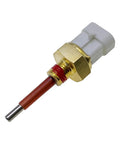 Low Coolant Level Sensor For Detroit 60 Series Trucks And Freightliner Cummins Three Eighths Inch O Ring Thread 2 Pin Connector Replacement Part 23522855 23526907 650648 showing sensor with brass fitting and red ring
