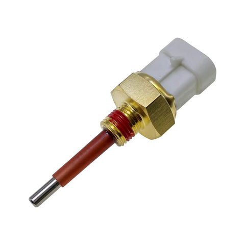 Low Coolant Level Sensor For Detroit 60 Series Trucks And Freightliner Cummins Three Eighths Inch O Ring Thread 2 Pin Connector Replacement Part 23522855 23526907 650648 showing sensor with brass fitting and red ring
