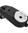 Kids Ride On Gearbox With DC Motor For 6V 390 Motor 18000 RPM High Torque Drive Replacement Part, plastic housing, top view.