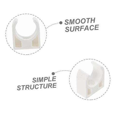ARTIBETTER white plastic motor clamp bracket for DC brush motors, 20pcs (front view)