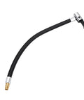 Heavy Duty Self Locking Tire Inflator Extension Hose With 30 cm Extended Reach For Cars Trucks And Motorcycles Leak Proof Air Nozzle Adapter Set For Super Quick And Easy Inflation No Sweat Vehicle Maintenance, black braided hose