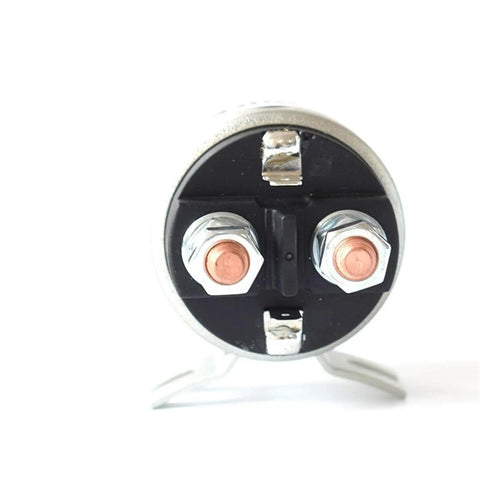 Heavy Duty Lift Pump Contactor 24V 150A Magnetic Relay For Excavators And Forklifts, copper terminals and mounting bracket view.