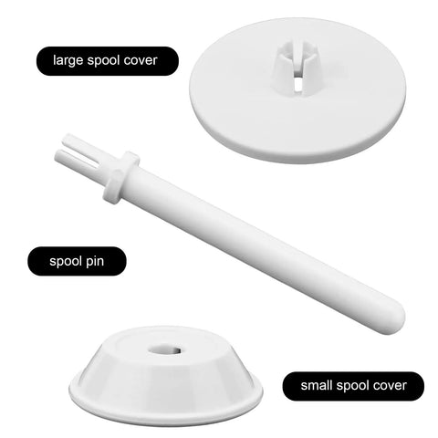 3 Piece Spool Pin Cap Set With Small And Large Spool Covers And Spool Pin Quick No Fuss Replacement Parts For Everyday Home Sewing Machines Durable Spool Cap Covers That Fit Most Domestic Machines, white plastic sewing machine parts