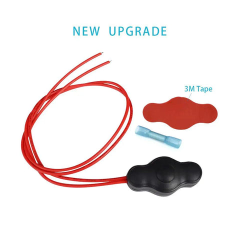 12V Waterproof Push Button On Off Switch with Quick Connector and 3M tape for LED accent lighting installation.