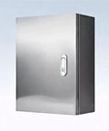Stainless Steel Electrical Cabinet Box Enclosure for Wall Mount Heavy Duty Junction Chest for Utility and Pump Systems 14 by 12 by 8 Inches 1.2mm Thick Weather Resistant Project Box, front view