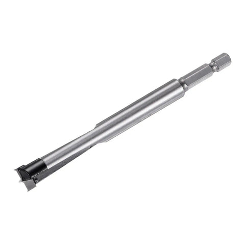 Pro Grade Forstner Drill Bit 12mm 15/32 Inch Tungsten Carbide Woodworking Bore With 1/4 Hex Shank for clean hardwood holes.