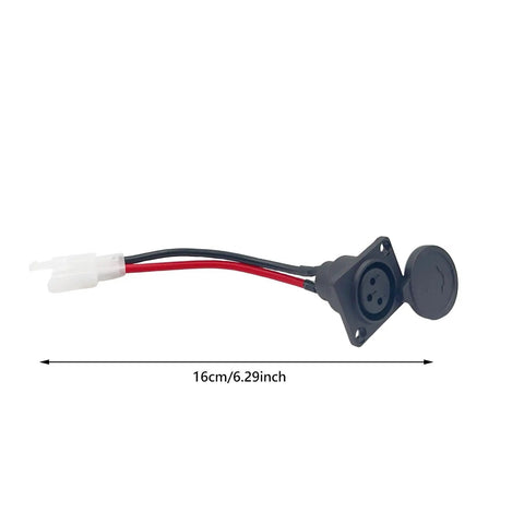 3 Pin 2 Wires XLR Charger Port For Razor MX650 MX500 SX500 Dirt Rocket Bikes And EcoSmart Metro Kids Electric Scooters E Scooters E Bikes Off Road Motocross Parts Ride Ready Upgrade Kit