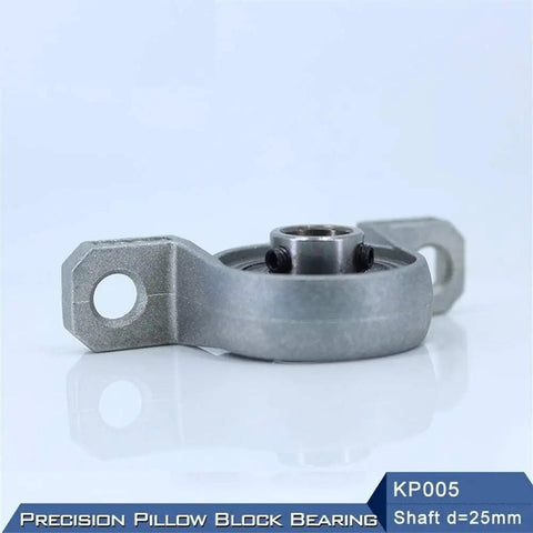 Heavy Duty Precision KP005 Mounted Bearing Fits 25mm Shaft Zinc Alloy Pillow Block Housing Unit For Industrial Machinery Rigs And Builds That Work Smoothly Without Problems And Come Straight Up Ready To Install In Your Garage Shop Today. KP005 25mm zinc alloy pillow block bearing, side view