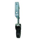Side view 4 Inch Spring Loaded Gate Caster With Heavy Duty Swivel Wheel And Universal Mount, Adjustable Shock Absorbing Spring, Black