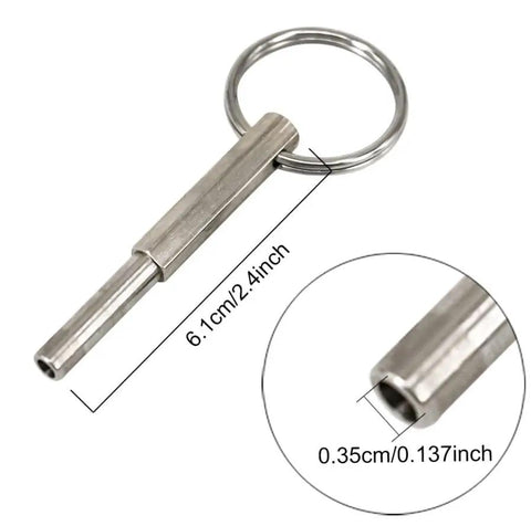 Heavy Duty Coffee Machine Repair Key With Magnetic Oval Head Screws For Jura Capresso Stainless Steel Tool, 61mm length, close-up view.