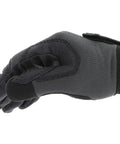 Side view of large black grey Specialty Grip Work Gloves With Secure Fit And High Traction For Dry Oily And Wet Conditions