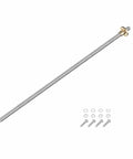 Beefy 345mm TR8x8 Lead Screw With T8 Brass Nut For 3D Printer Z Axis And CNC Machines, with mounting hardware