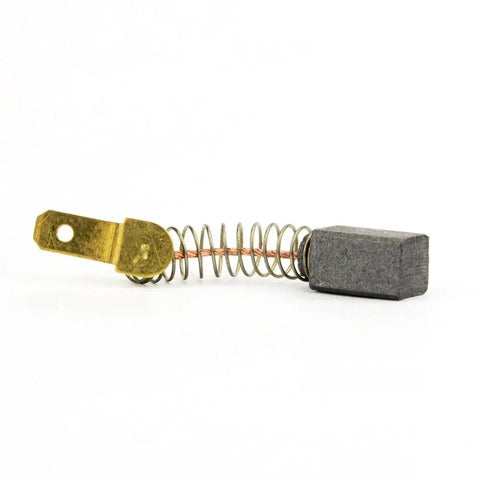 High Performance Carbon Brush Replacement For Porter Cable And Black And Decker R08 Power Tools Replaces Oem 876345 showing graphite brush with spring.