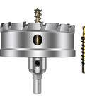 Heavy Duty Tungsten Carbide Tipped 4 Inch Hole Saw Set With Two Titanium Plated Pilot Bits for Metal Stainless Steel Iron Wood Plastic
