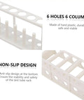 Six Hole Test Tube Organizer Rack For Lab And Classroom Use Test Tube Holder And Display Stand Vial Rack with non-slip design