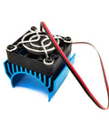Rugged RC Motor Heat Sink With 5V Cooling Fan For 540 550 Brushed Motors And 3650 3660 3674 Brushless Motors, blue component view