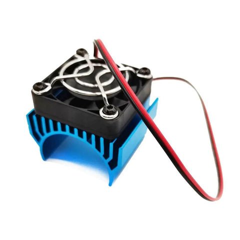 Rugged RC Motor Heat Sink With 5V Cooling Fan For 540 550 Brushed Motors And 3650 3660 3674 Brushless Motors, blue component view