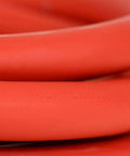 Close-up of red Beefy 30 Amp L14-30 Generator Extension Cord, 30ft Long, Lighted Plugs, 4 Prong, SJEOW Insulation, flexible to -58F