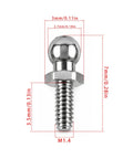 Miniature Vehicle Ball Head Screw Kit M1 Shoulder Bolts Set for RC Cars and Models Machined Metal Finish Dope for Maintenance DIY Builds Model Crafting and Hobby Projects, M1.4 x 7mm