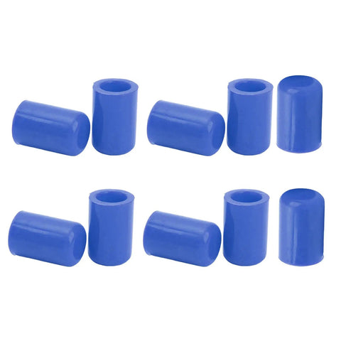 Blue Silicone Vacuum Hose Caps 16mm Inner Diameter 10 Pack Universal Car Intake And Vent Hose End Plugs Durable Silicone Covers