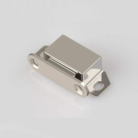 Mini Magnetic Cabinet And Door Latch Closures Pack Of 4 With 5 Lb Magnets, Stainless Steel Construction, Includes Screws