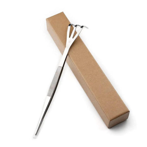 Precision Bonsai Tweezers And Rake Scraper Tool Set For Detailed Shaping And Soil Maintenance Stainless Steel Hand Tools For Plant Care Ideal For Hobbyists And Professionals Model JTT02, stainless steel tweezer-rake with box