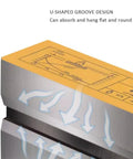 U-shaped groove design of Built Different Heavy Duty Steel Magnetic Lifter for lifting flat and round steel safely.