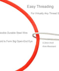 Flexible 0.3mm Steel Wire Big Eye Embroidery Beading Needle Set Open End For Any Thread Size Durable Collapsible Design Great For Jewelry Making