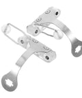 Two Pack Epee Socket Replacement Brackets For Fencing Training Tool, durable silver design for home or club use