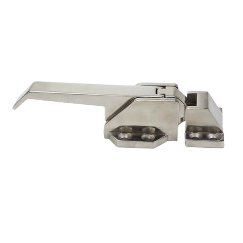 Durable 304 Stainless Steel Door Handle Lock Set For Drying Oven & Mechanical Equipment. Side view of heavy duty cabinet latch.