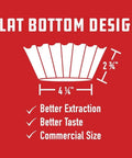 Diagram of Commercial Coffee Filters For 12 Cup Drip Machines, Extra Tall Walls To Prevent Grounds Overflow, Large Nine And Three Quarters Inch Diameter