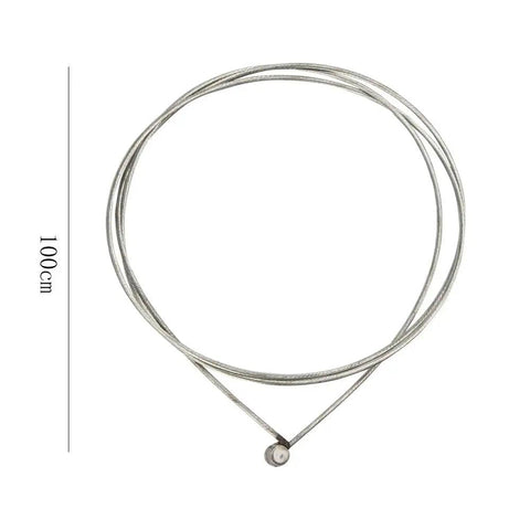 Steel cable from Universal Motorcycle Repair Kit For Roadside Fixes, Emergency Throttle Clutch And Brake Cable Repair Set, 100 cm length.