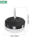 24 Pack Heavy Duty Furniture Sliders With Stainless Steel Nail On Chair Leg Guards. 1 inch diameter and 1.1 inch height for floor protection.