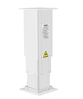 VEVOR Electric Lifting Column System showcasing a three-stage motorized actuator in a sleek white finish, ideal for adjustable desks.
