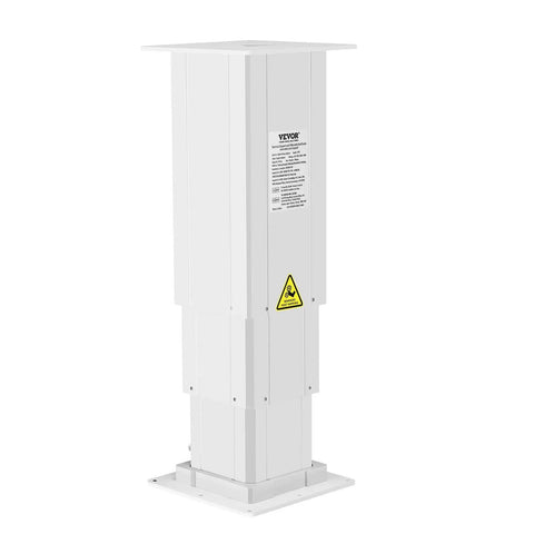 VEVOR Electric Lifting Column System showcasing a three-stage motorized actuator in a sleek white finish, ideal for adjustable desks.