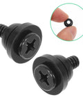 Ten Piece Hard Drive Screws With Allen Key For 2 5 Inch Ssd And 3 5 Inch Hdd Featuring Shock Absorbing Spacers Made For Pc Gaming Rigs And Builds black screws with spacer and Phillips head