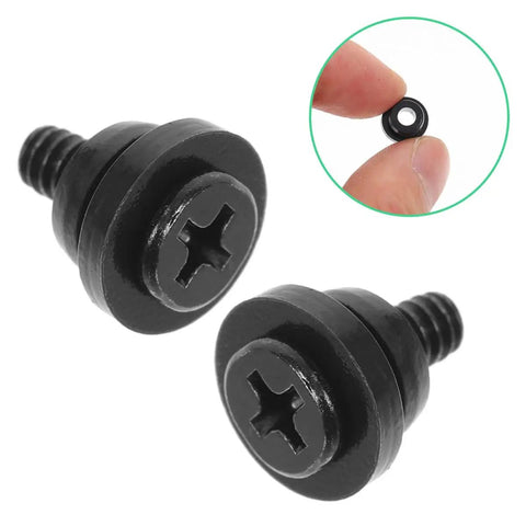 Ten Piece Hard Drive Screws With Allen Key For 2 5 Inch Ssd And 3 5 Inch Hdd Featuring Shock Absorbing Spacers Made For Pc Gaming Rigs And Builds black screws with spacer and Phillips head