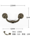 Dimensions of European Style Zinc Alloy Cabinet Handle And Drawer Pull For Doors And Furniture Matte Black Vintage Hardware.