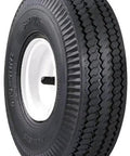 Sawtooth Lawn And Garden Tire 410-4 For Wagons, Carts, Wheelbarrows And Pressure Washers with zigzag grooves and reinforced casing.