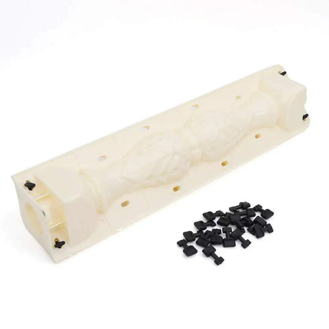 60cm Plastic Balustrade Mold Roman Column Concrete Mold Kit for DIY Cement Casting, shown with mold pieces and connectors