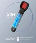 G6 Sport Anti Spy Hidden Camera Detector with red infrared head, shows 30H battery life, portable scanning device
