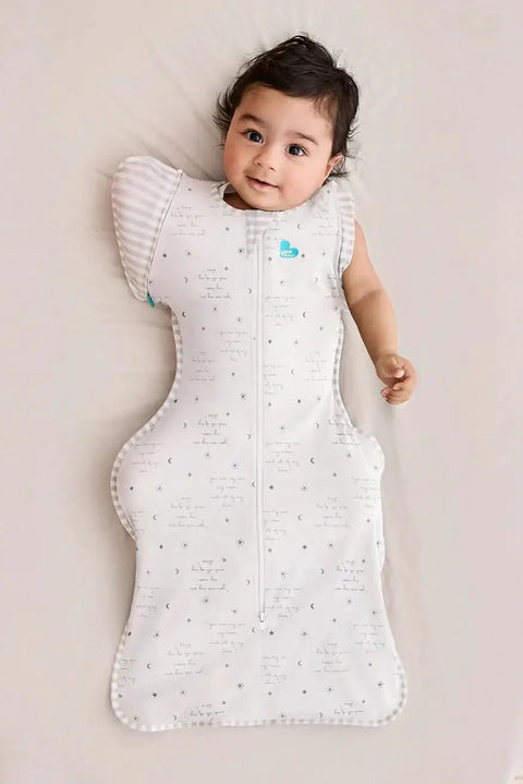 Swaddle Up Transition Bag With Arms Up Design For Easy Arm Out Sleep, Ultra Breathable Cotton Sleep Sack For Spring And Summer, Twin Zip, 0.2 Tog.