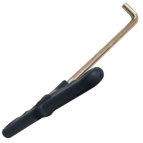 Trampoline Spring Tool For Easy Removal And Quick Installation, Heavy Duty Spring Puller With T Shape Hook And Comfortable Plastic Grip, One Piece Handle Design For Safe DIY Spring Replacement, black plastic grip