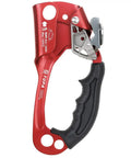 Red Climbing Hand Ascender for Rope Access 8-13mm with Ergonomic Rubber Handle CE Certified, ideal for tree work and rescue
