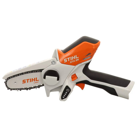 GTA 26 Cordless Wood Cutter Set With AS 2 Battery And AL 1 Charger, shown in orange, lightweight and designed for small wood cutting projects.